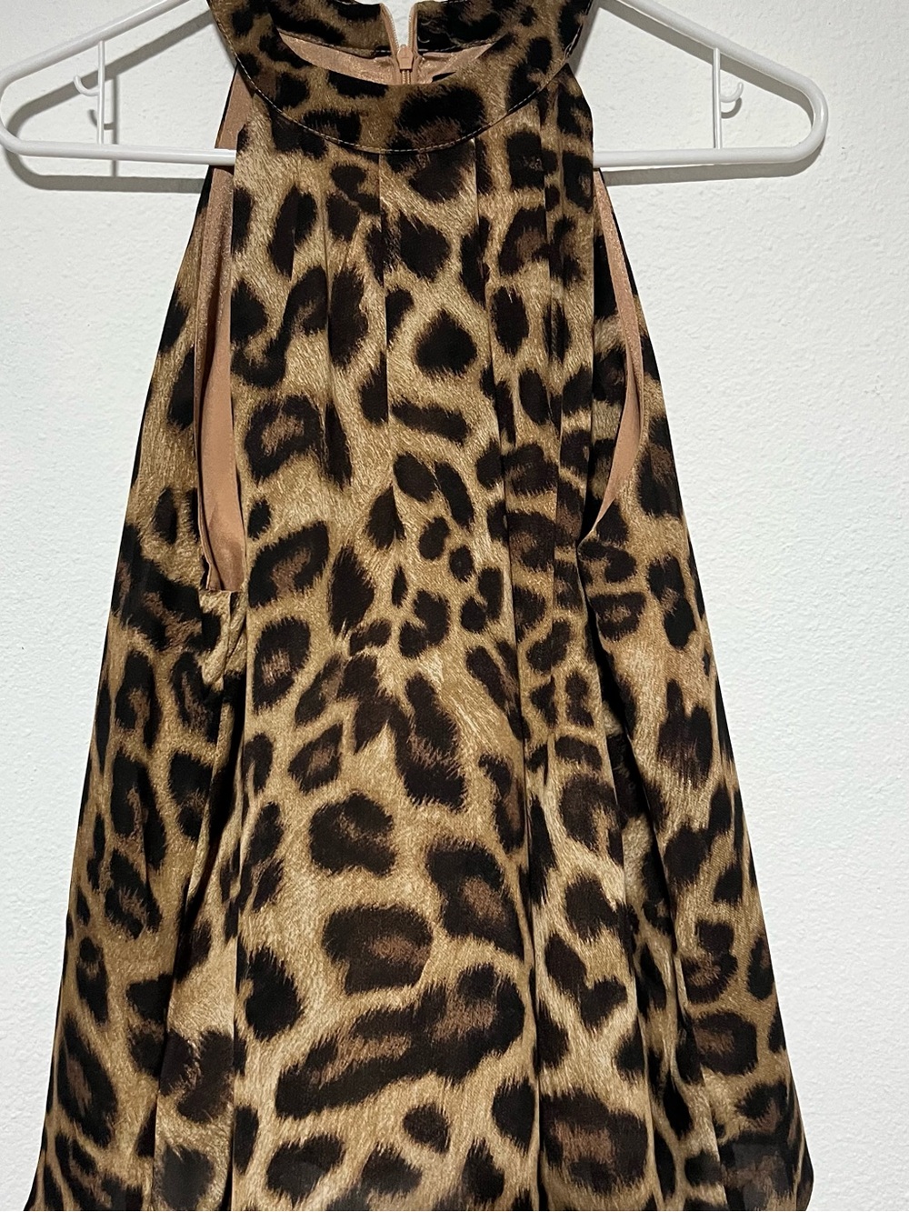 Fashion Nova Leopard Halter Blouse - Brown & Black